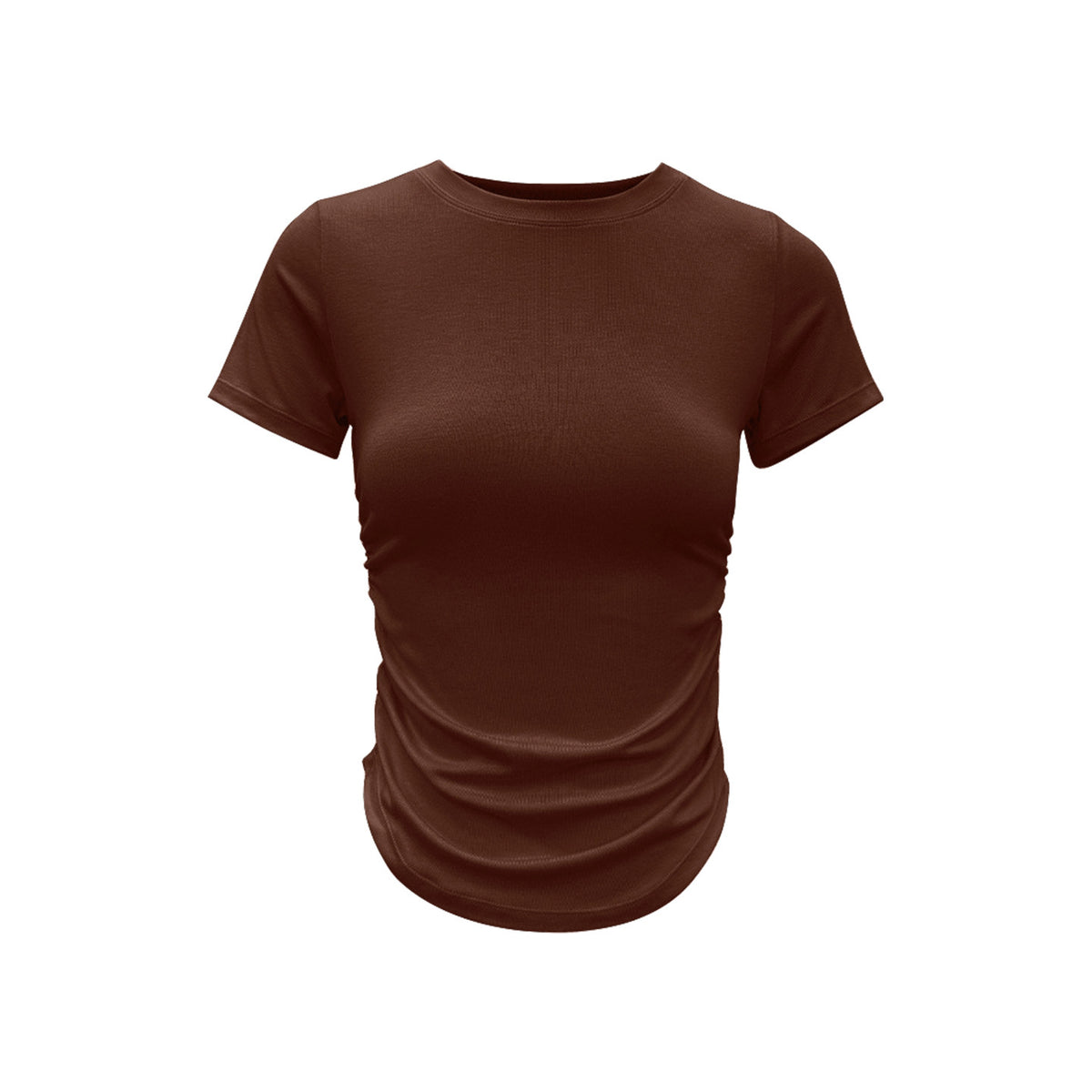 Summer tight high-lift pleated quick-drying short-sleeved T-shirt