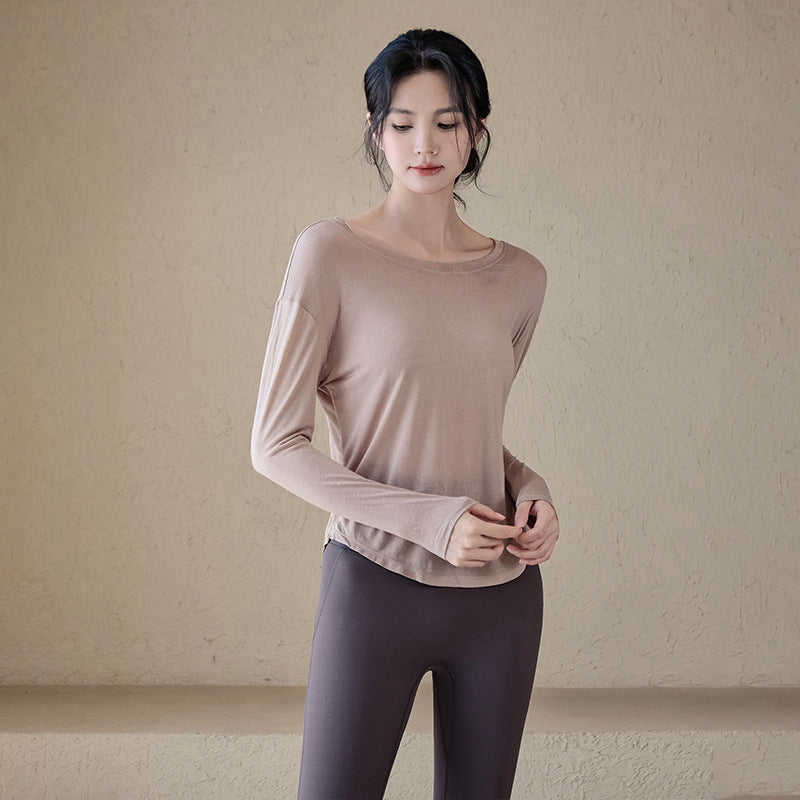 Loose breathable long-sleeve cover-up