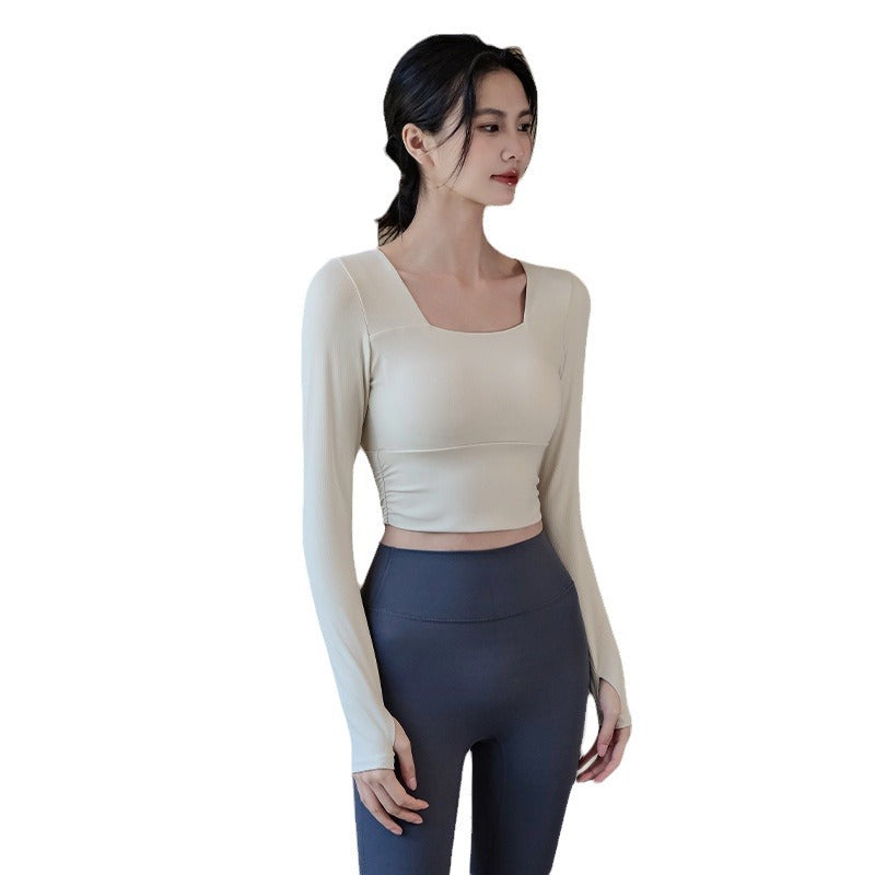 Ribbed Short Long Sleeve with Padding