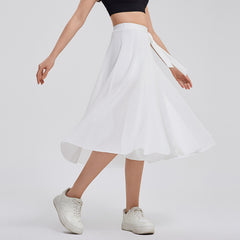 Ballet high-waisted loose-fitting strappy midi skirt