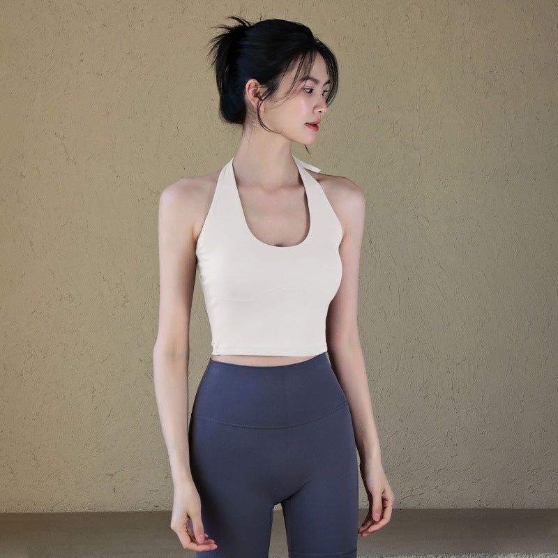 High-quality all-in-one running fitness halterneck beautiful back bra