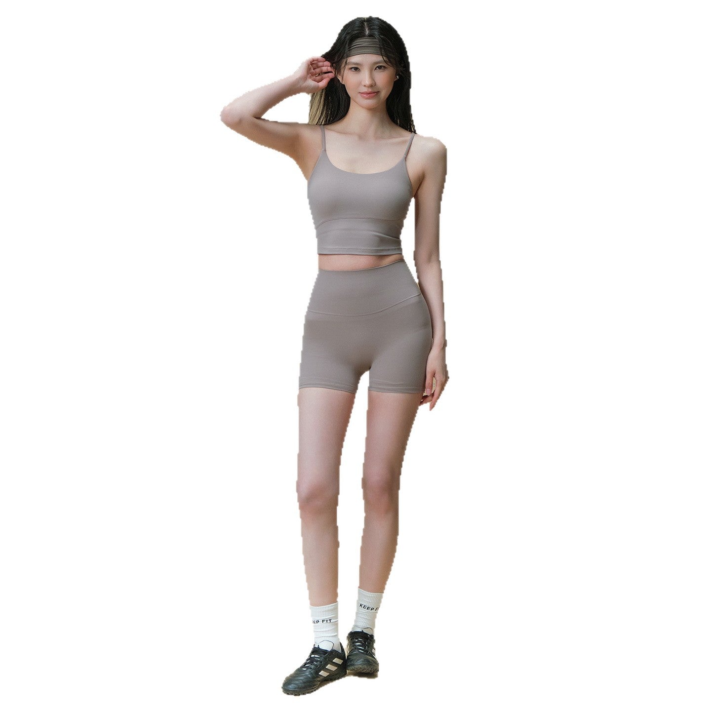 High-elastic peach buttocks three-point pants