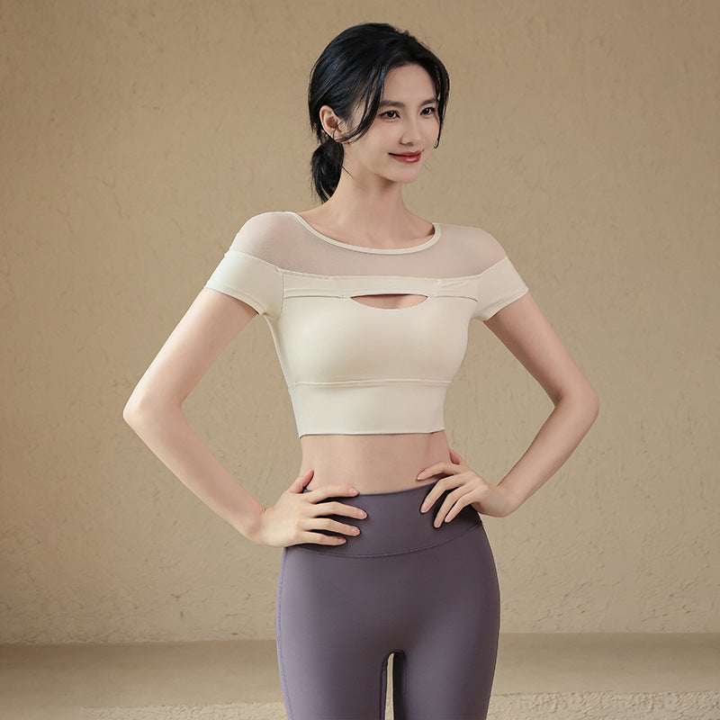 Padded slim-fit short sleeve t-shirt