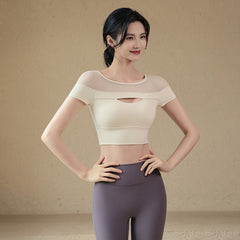 Padded slim-fit short sleeve t-shirt