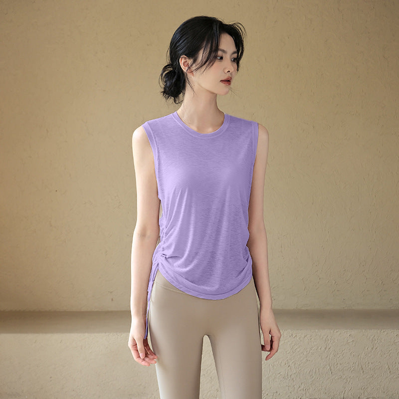 Drawstring sports vest