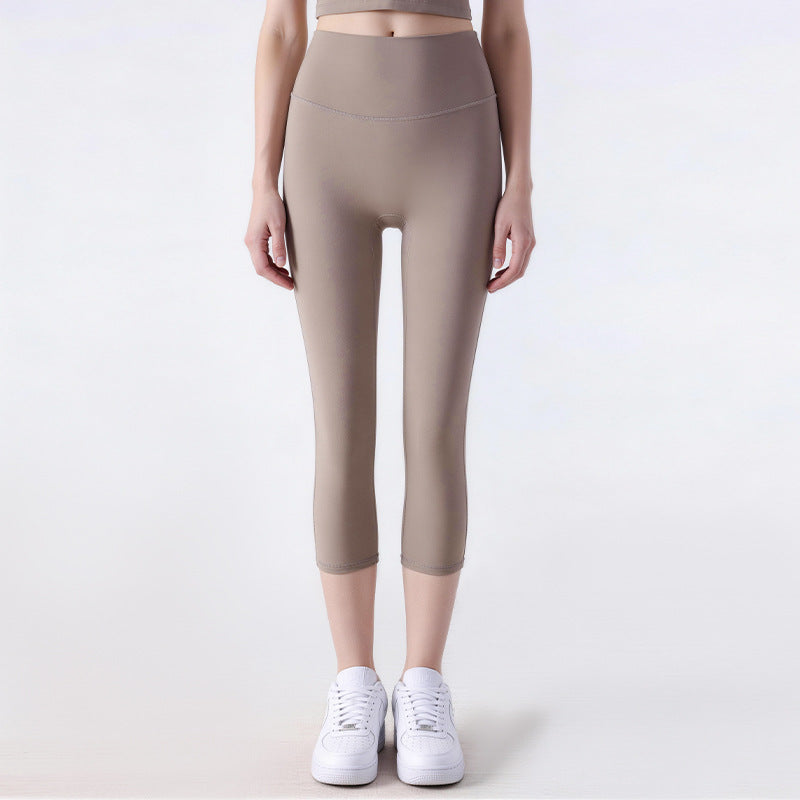 Lycra high-waisted hip-lifting yoga cropped pants