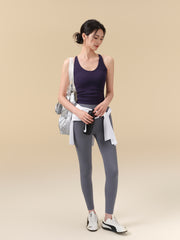 Integrated accessory breast fitness running sports vest