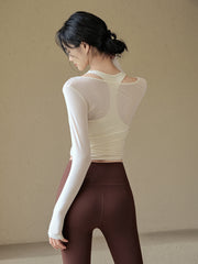 High-end temperament professional yoga long-sleeved cover-up