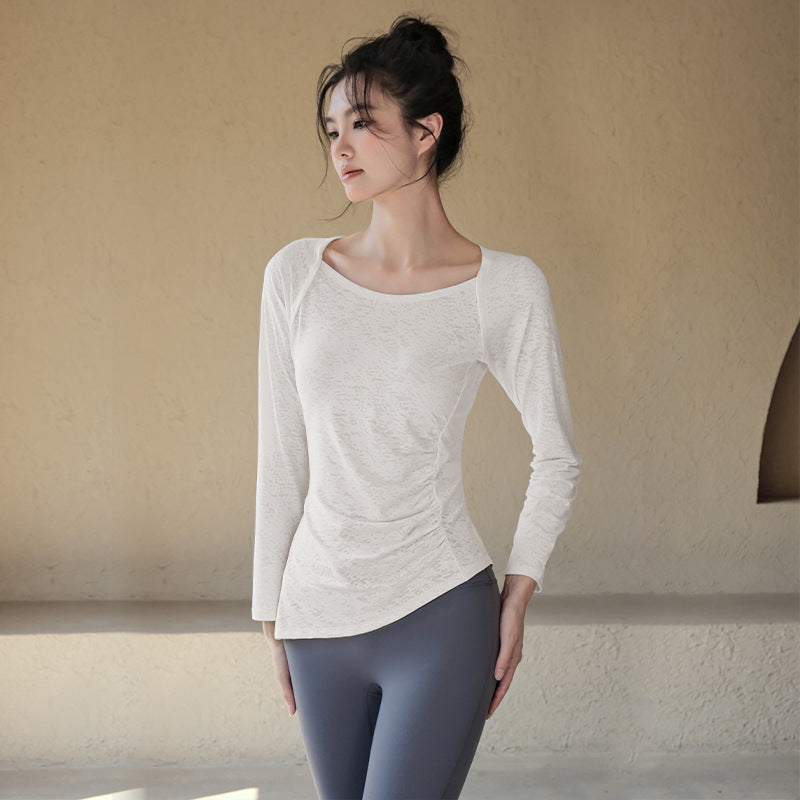 Jacquard Slim Fit Long Sleeve Tee