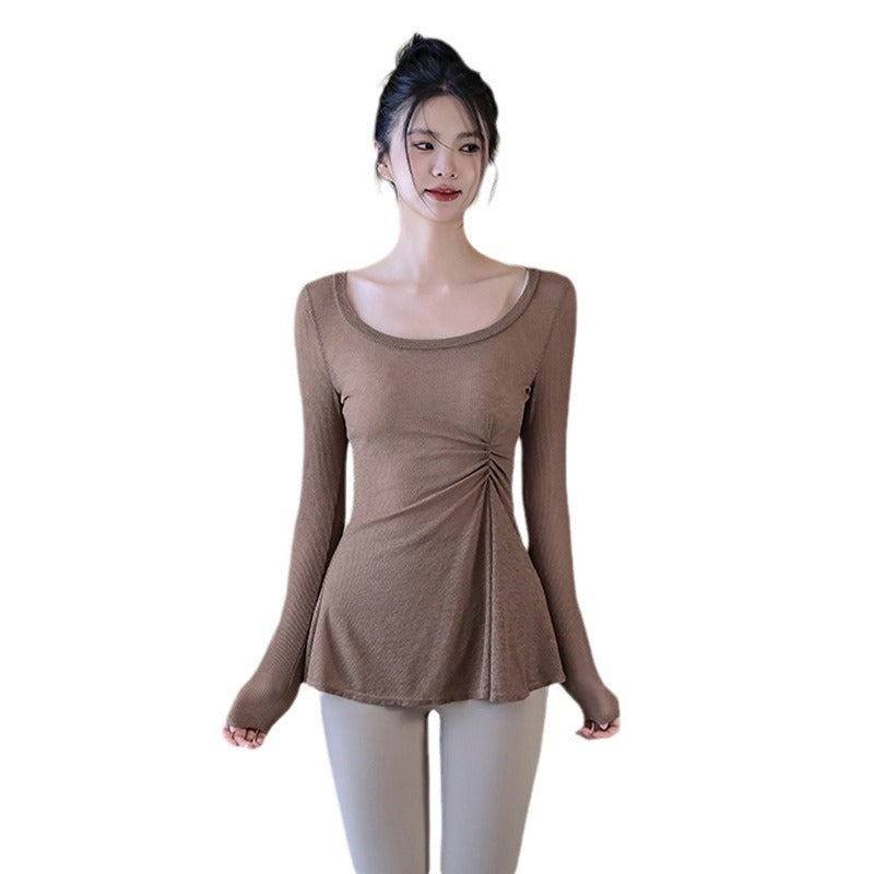 Thin breathable slimming sports cover-up