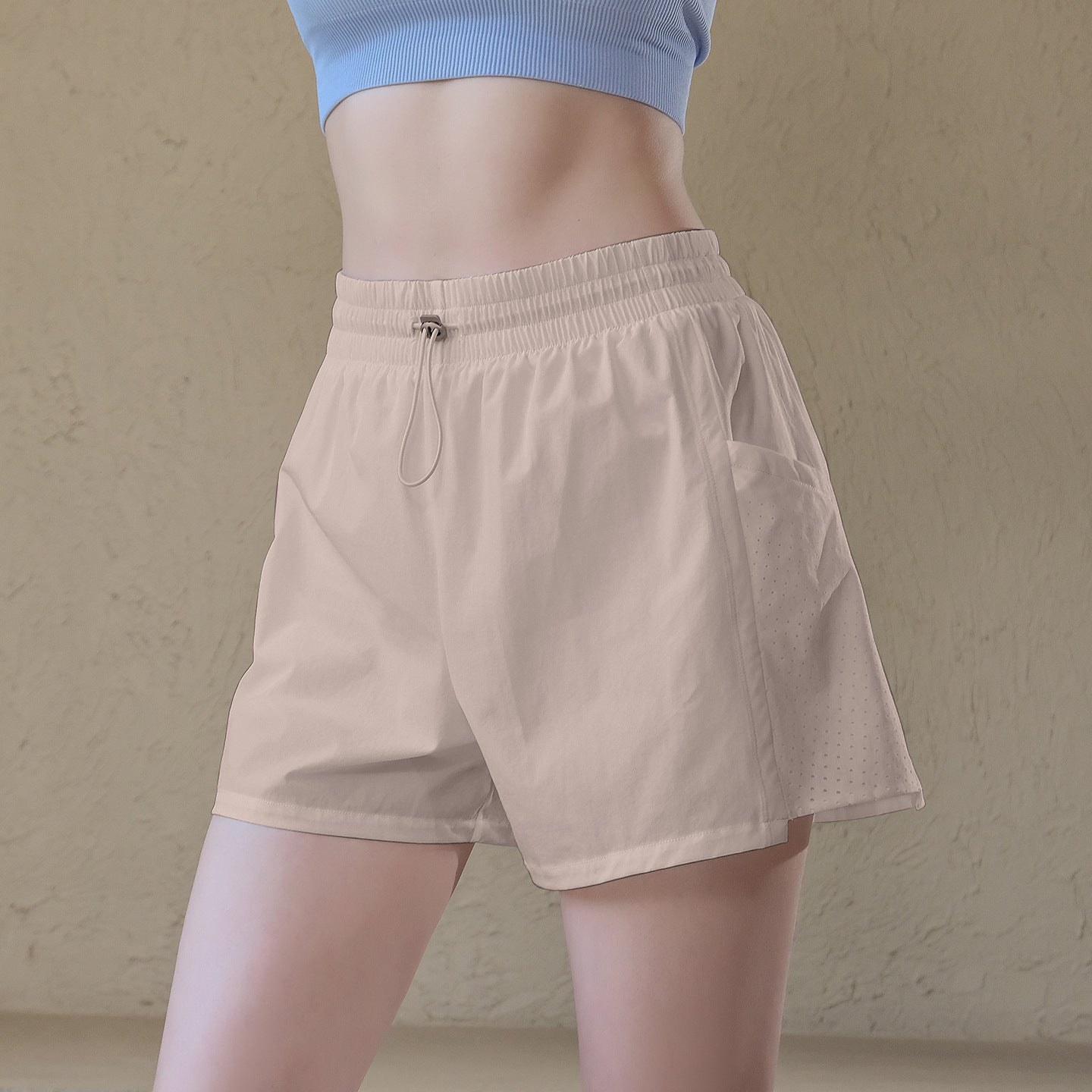 Loose, Lightweight, Breathable, Fake two-piece yoga exercise gym shorts