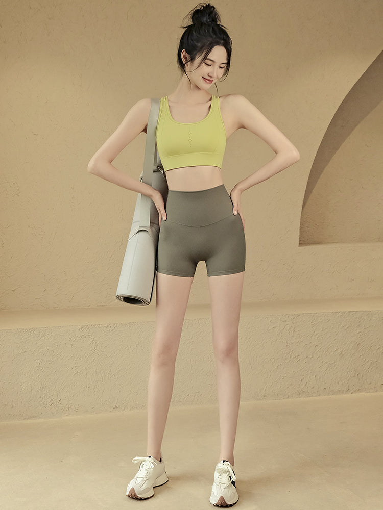 High-waisted peach butt three-point pants