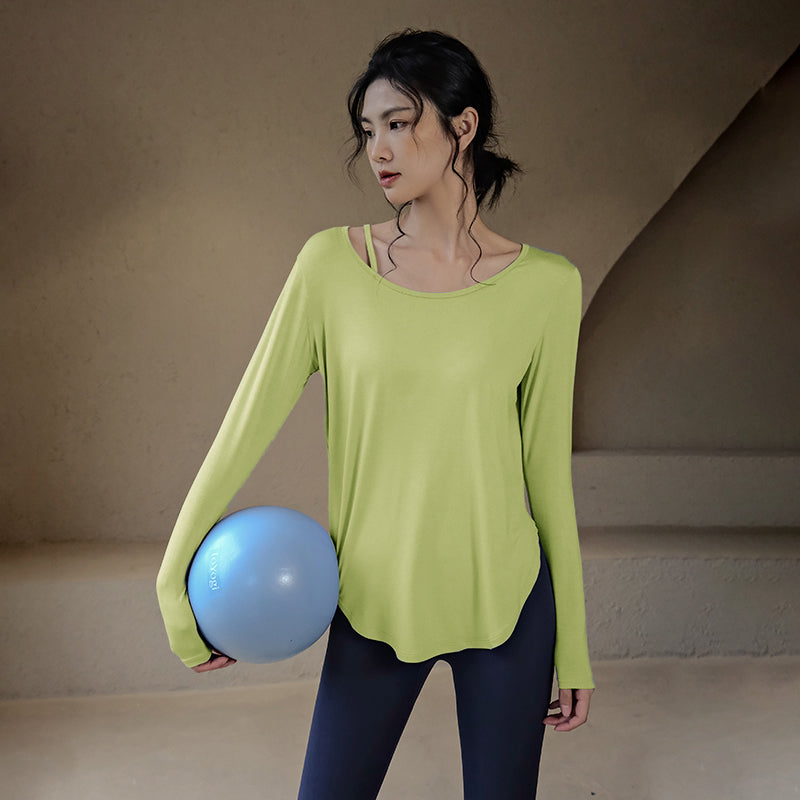 Loose yoga long-sleeved T-shirt