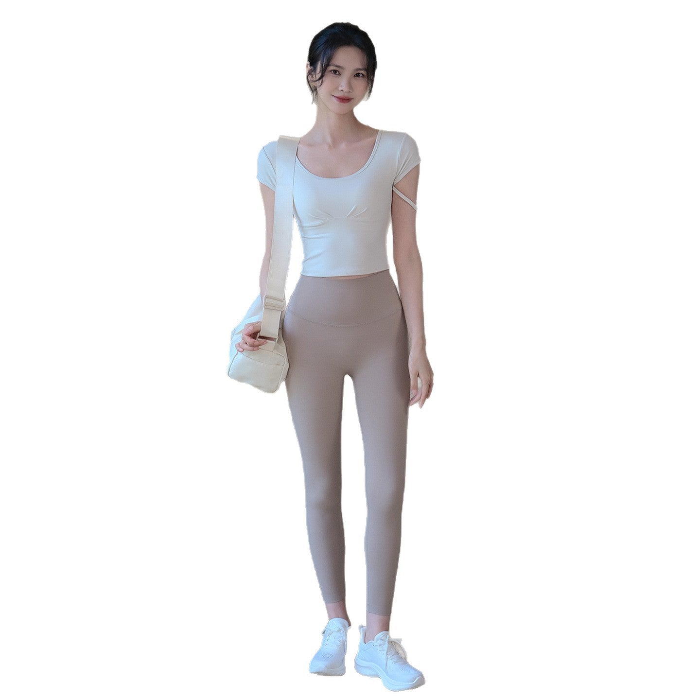 New Pilates Yoga Short Sleeve with Chest Pad