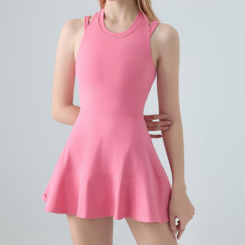 Summer fitness sleeveless sports dress