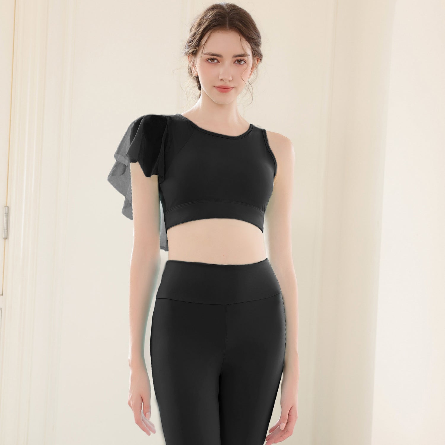 Dunhuang Flying Goddess skin-friendly lace mesh flared pants set