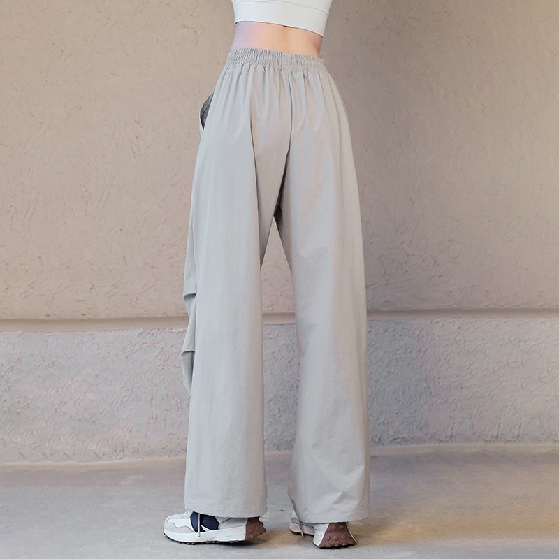 Autumn and winter three-proof straight-leg high-waisted cargo pants