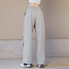 Autumn and winter three-proof straight-leg high-waisted cargo pants