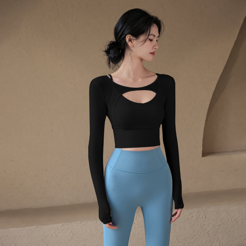 Sexy mesh long sleeves with chest pads