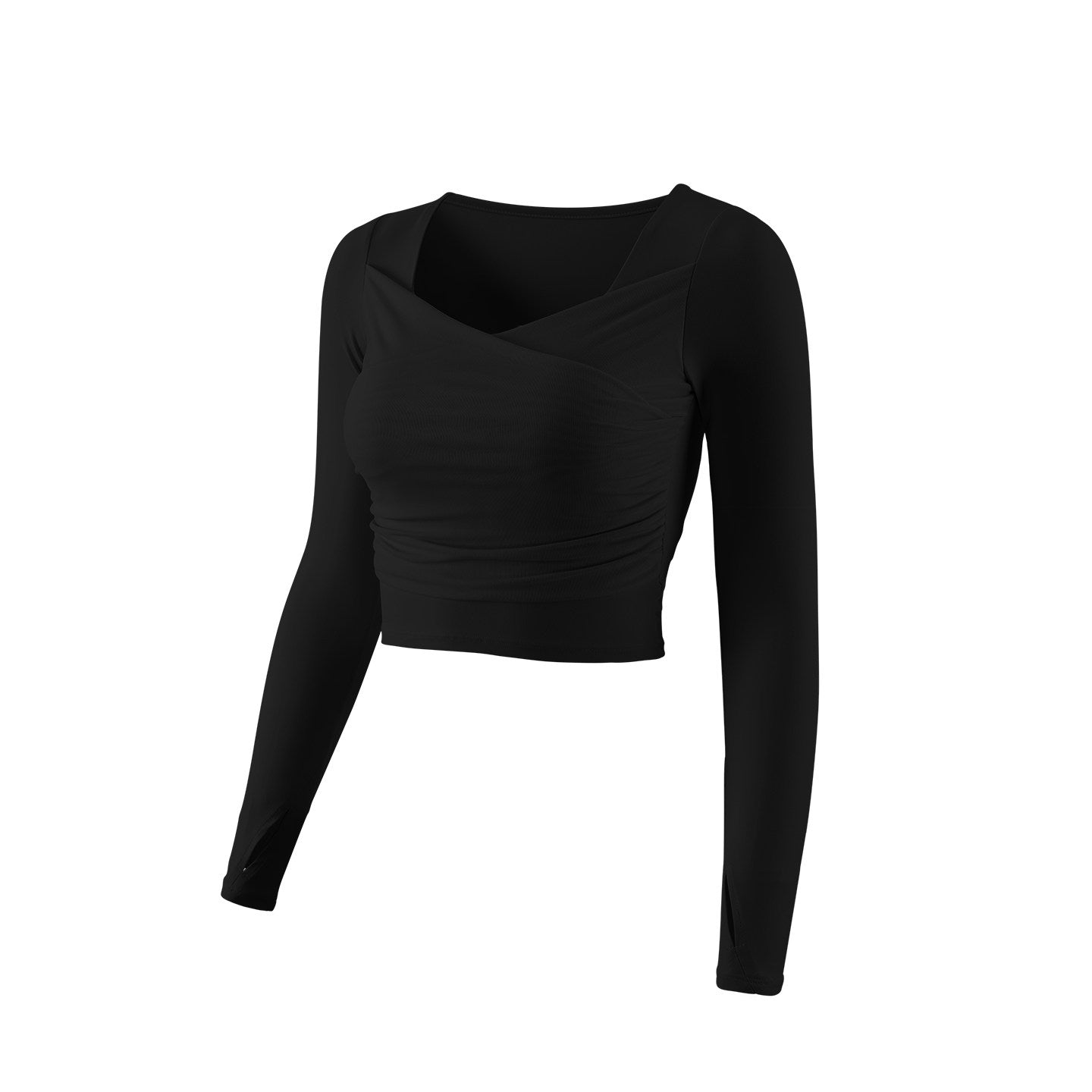 Mesh paneled sports long sleeves
