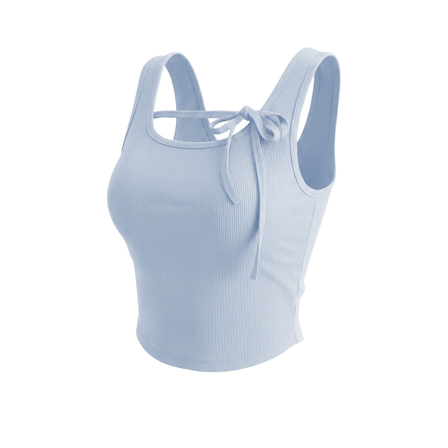 Stylish lace-up shockproof yoga suit vest
