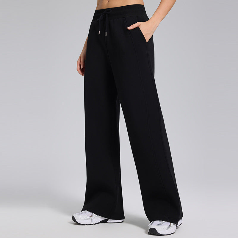 Autumn and winter new high-end lazy and loose drape sports slacks