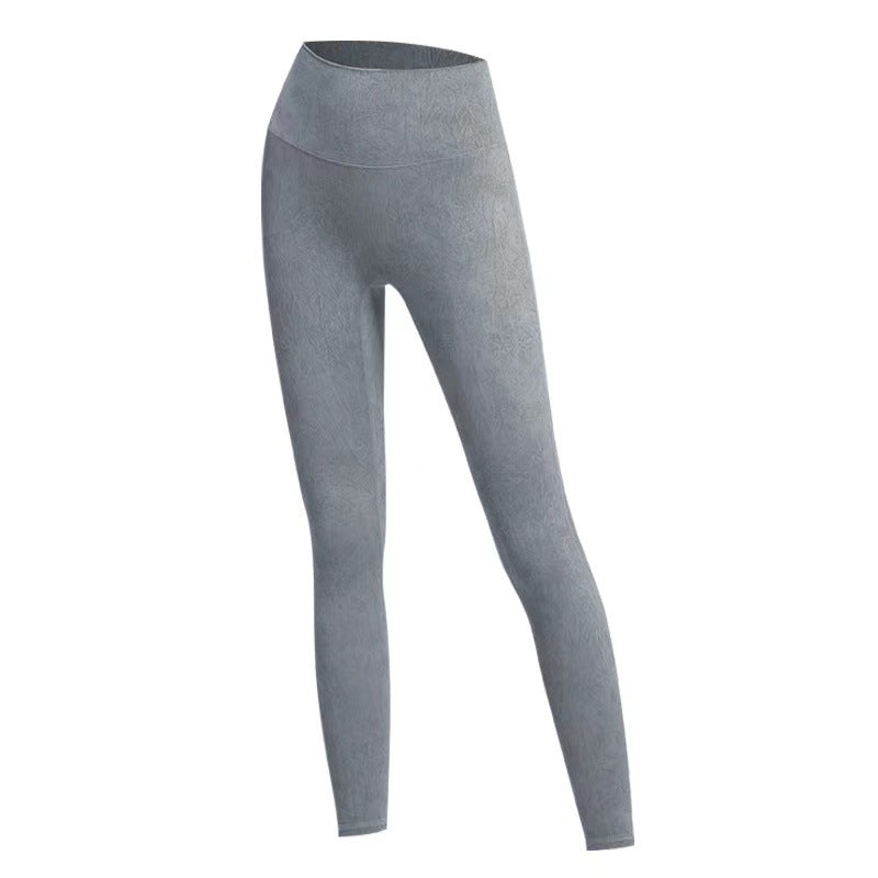 High-waisted, Slim, Nude, Comfortable, Athletic, Fitness, Running, Quick-drying, Skinny cropped pants