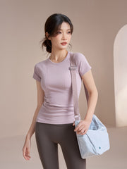 Soft skin-friendly and breathable yoga short sleeves