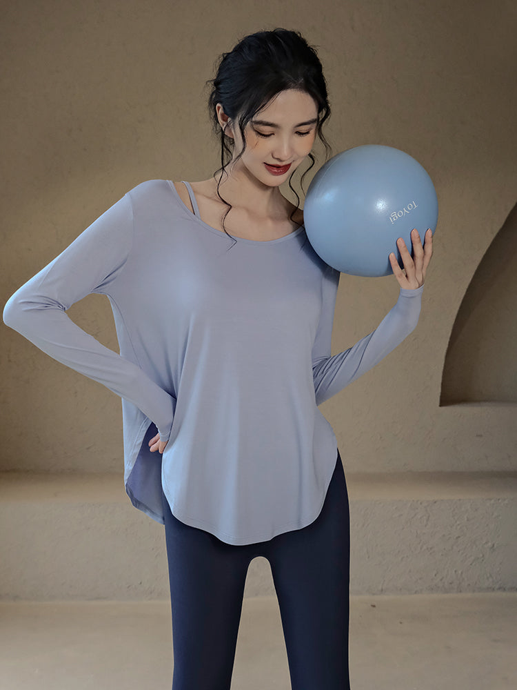 Loose yoga long-sleeved T-shirt