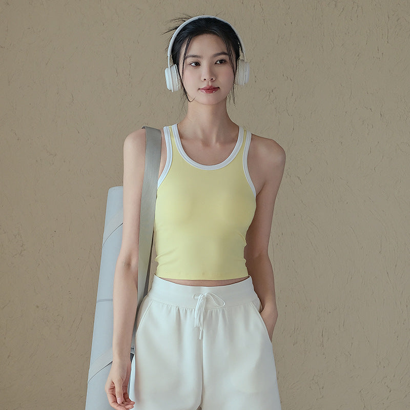 Shock-resistant breast-closing gym bra