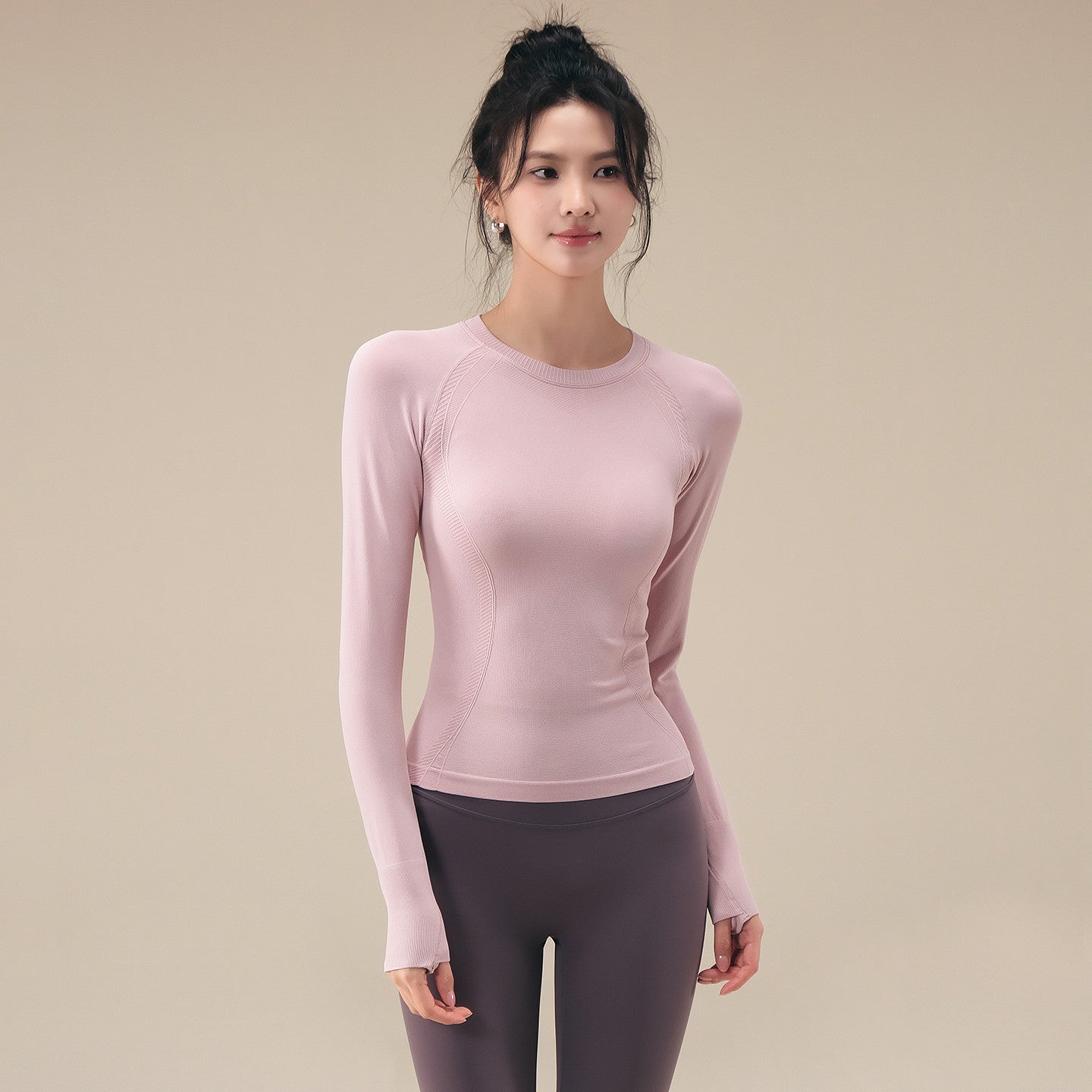 Slim slim and high-elastic sports T-shirt