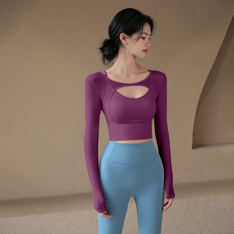 Sexy mesh long sleeves with chest pads