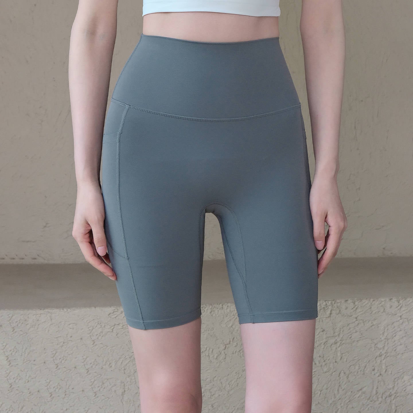 High-waisted, Hip-lifting, Skinny, Breathable, Running, Fitness, Cycling, Sports quad pants