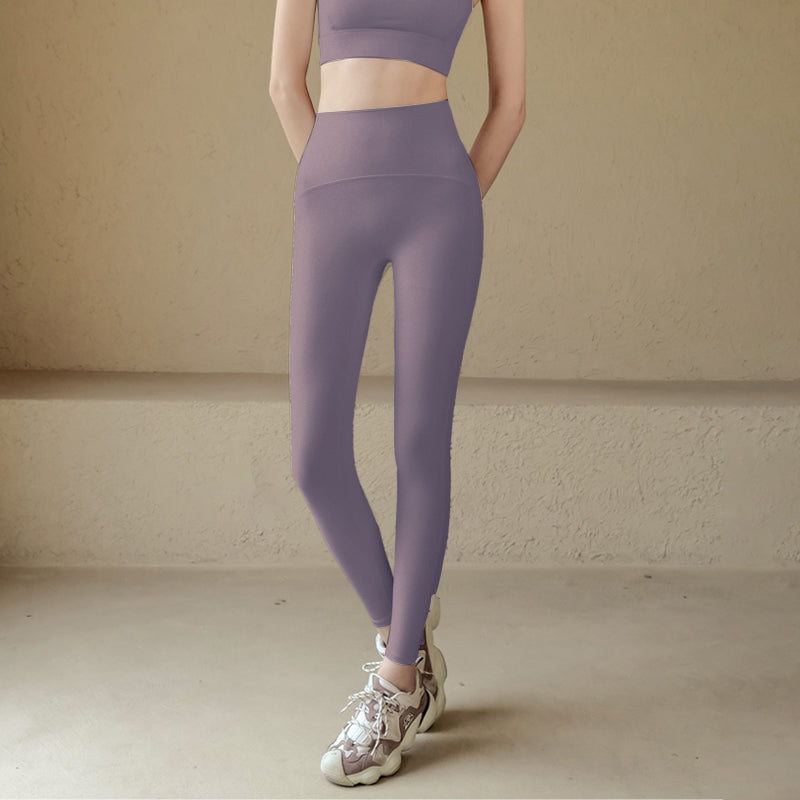 Wear high-waisted hip lift yoga tight trousers for sports