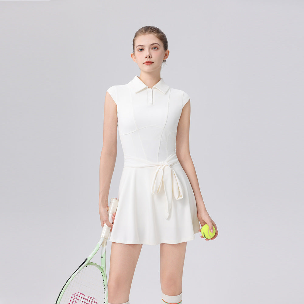 Slim polo collar tennis dress