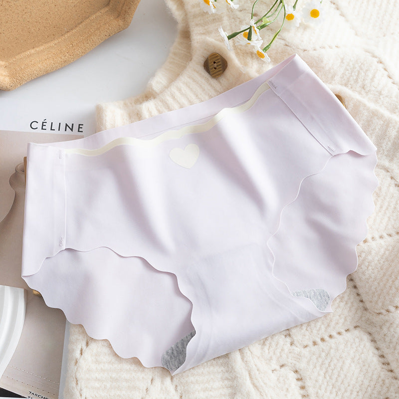 Cotton mid-rise seamless ice silk briefs