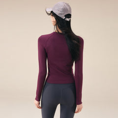 Autumn High Elastic Running Sports T-shirt