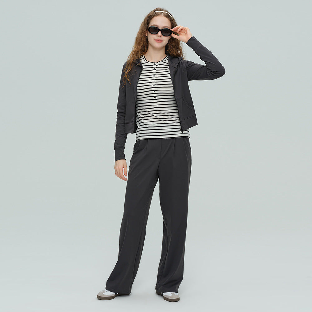 Autumn and winter high-elastic breathable slacks
