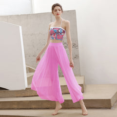 Dunhuang Flying Goddess mesh print vest loose thin and elegant suit