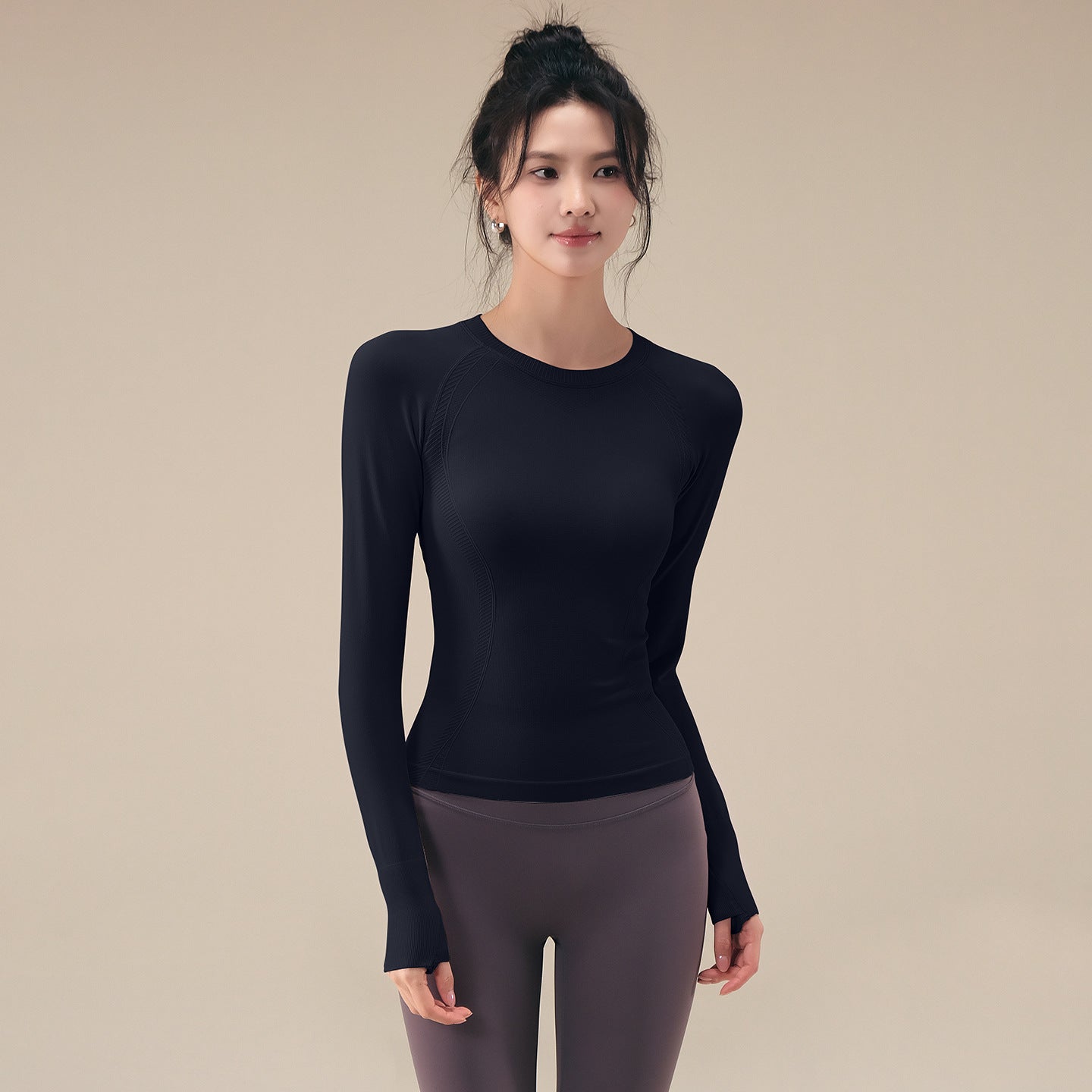 Slim slim and high-elastic sports T-shirt