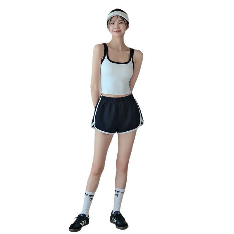 Contrasting shock-resistant bra
