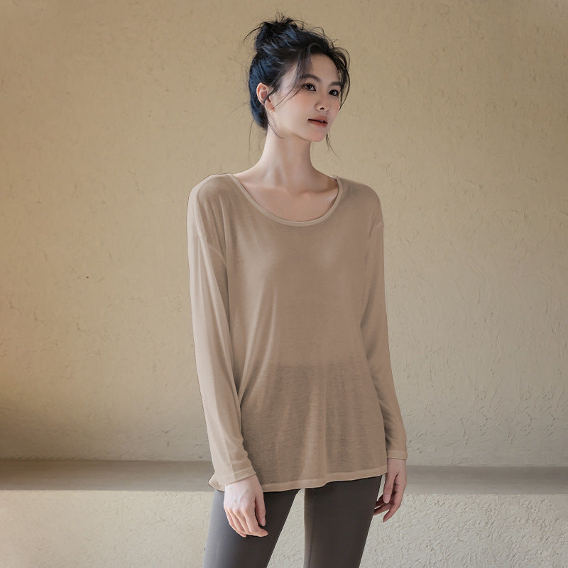 Breathable Yoga Long-Sleeve Cover-Up