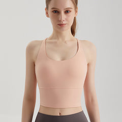 Cross back sports tank top