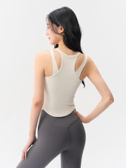 Fake two shockproof running fitness vests