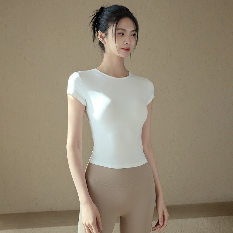 Casual slim slim slim athletic short sleeves