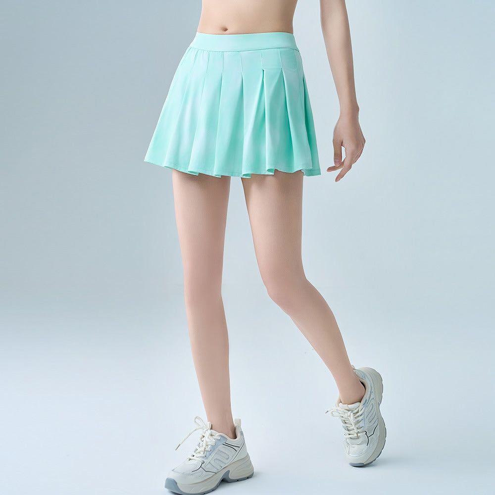 Tie-dye anti-gloss high waist, Quick drying, Breathable, Running training, Sports fitness, Short skirts, Tennis skirt