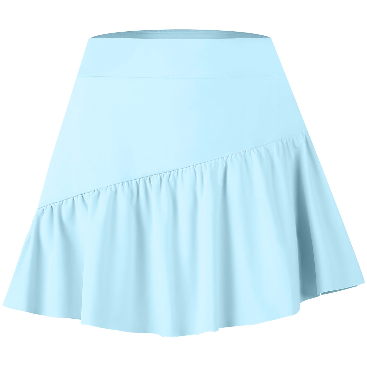 Anti-shine high-waisted ruffled sports skirt