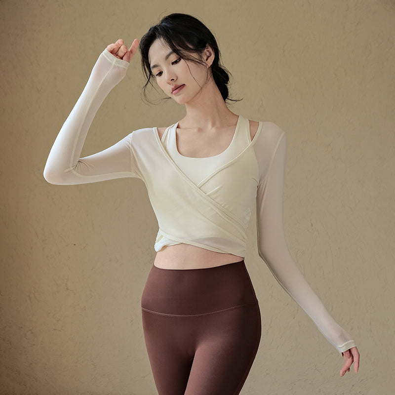 High-end temperament professional yoga long-sleeved cover-up