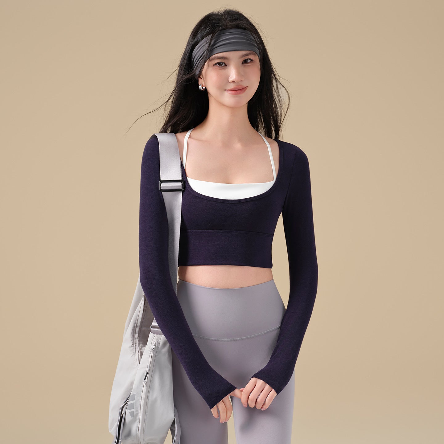 New Contrast Sports Top with Chest Pad