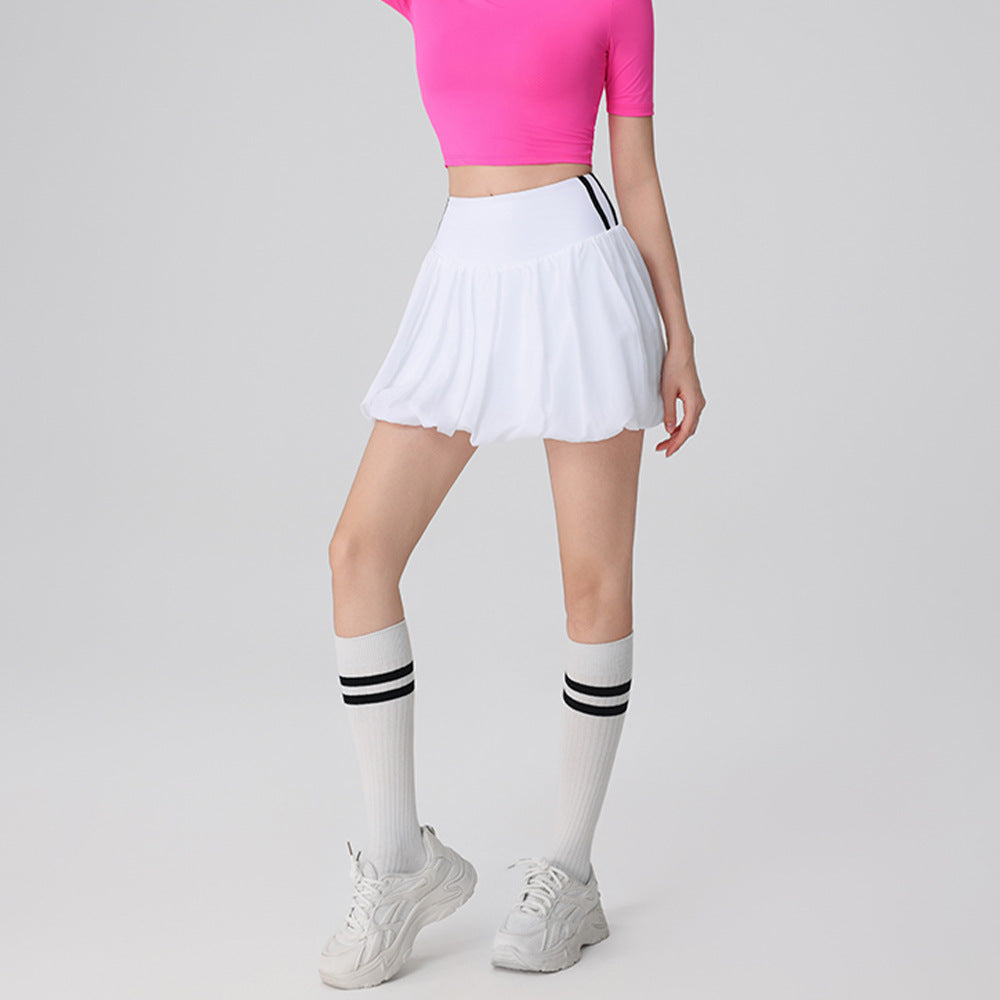 High-waisted bud moisture-wicking golf tennis skirt